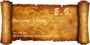 Bezzeg Ilona névjegykártya
